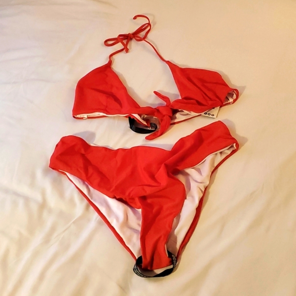 🔻Bikin Set Bathing Suit High Waist Tie Front